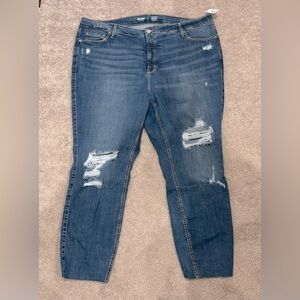 Old Navy Women's Skinny Jeans - Distressed Blue